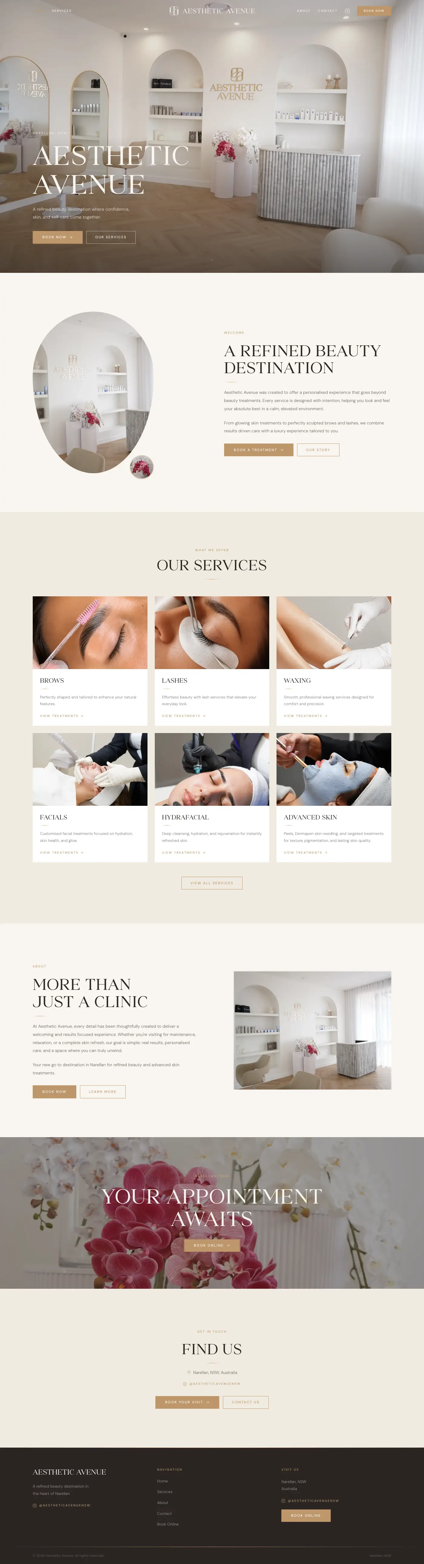 Aesthetic Avenue website