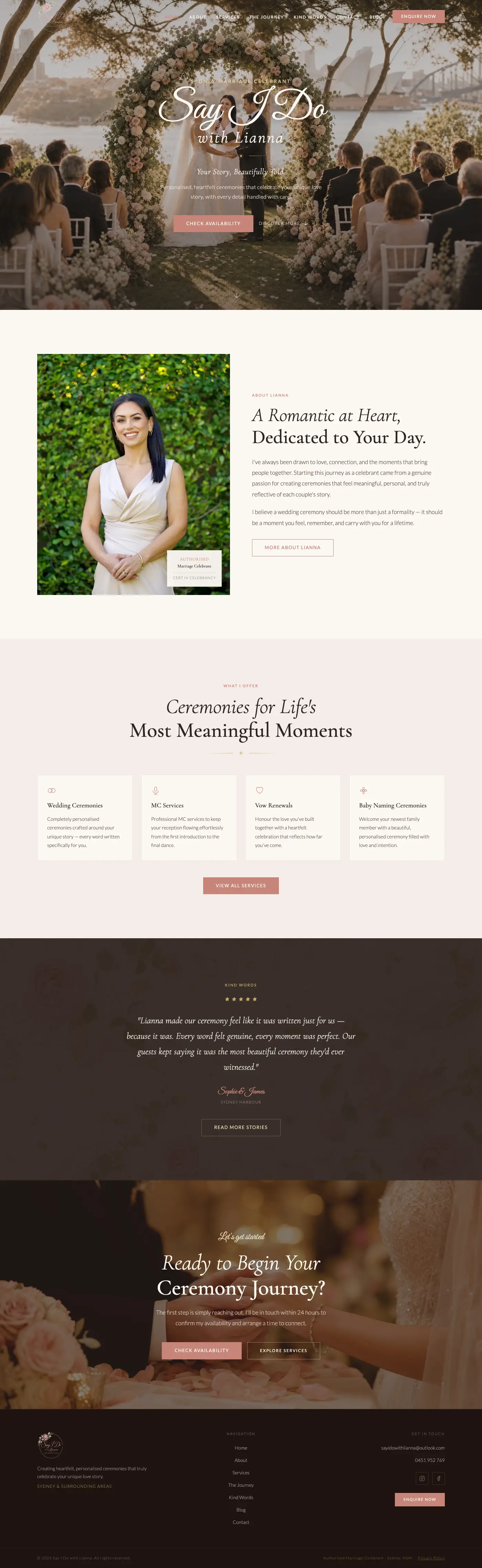 Say I Do With Lianna website
