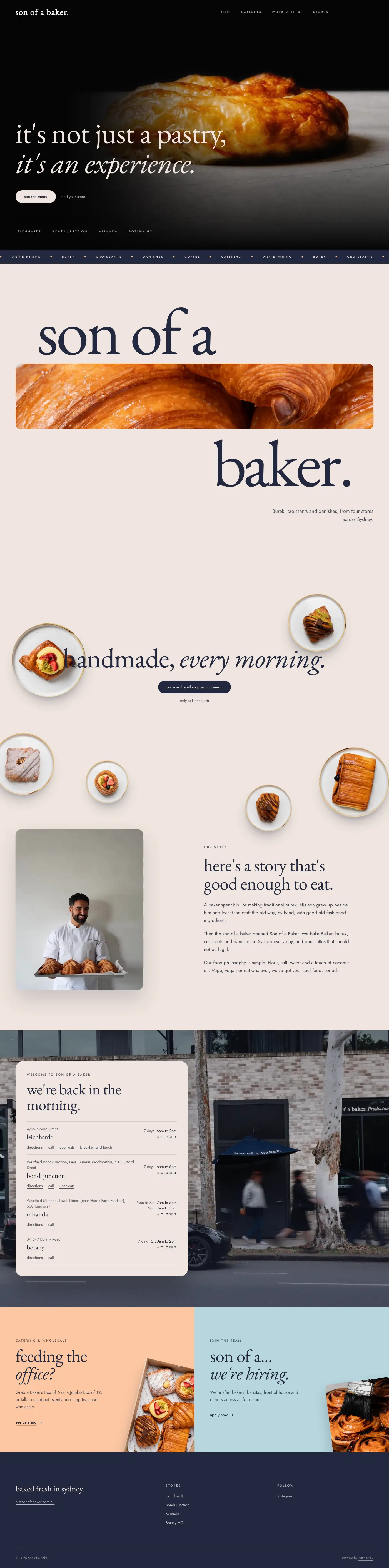 Son of a Baker website